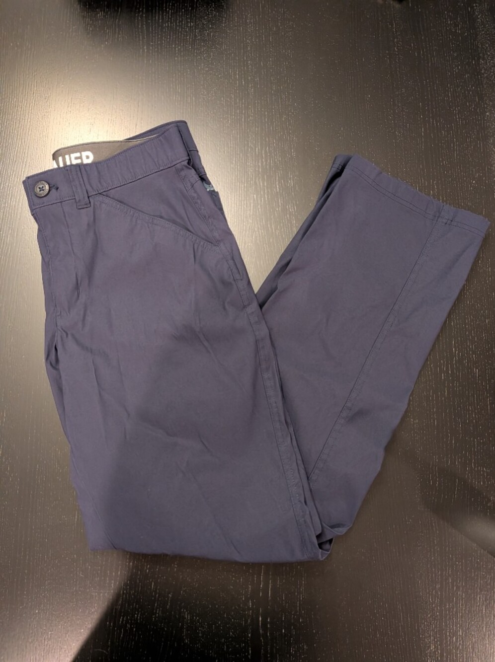 Eddie Bauer Men's Dark Navy Stretch Chinos - Picture 4 of 8